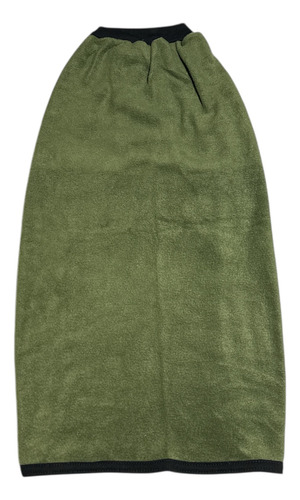 Chaleco Abrigo Buzo Liso Coconao Polar Tallas Grandes Verde Musgo 12