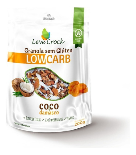 Granola Vegana Low Carb Coco E Damasco 200g Castanha De Caju