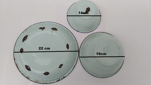 Imagen 4 de 5 de Juego O Set 3pza Escudillas Platos Bowls Peltre Tmvref10