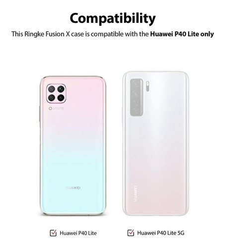 Imagen 2 de 9 de Funda Ringke Fusion X Huawei P40 Lite