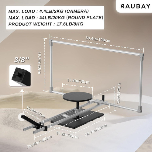 Plataforma Giratoria 360° Raubay Lite Para Fotografía Y