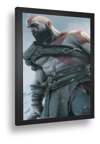 Quadro Decorativo God Of War 1 com Moldura A3