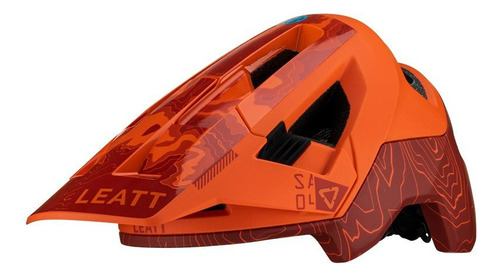 Casco Abierto Ciclismo Mtb Leatt All Mountain 4.0 V23 Color Flamas Talla L