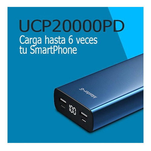 Batería Externa Power Bank Master G 20000 Mah Power Delivery