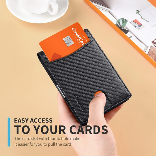 Runbox Cartera De Bloqueo Rfid Para Hombre Delgada Con 11 Ra