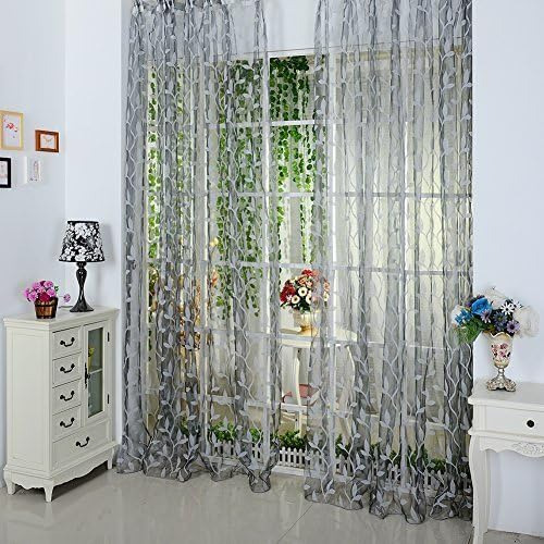 Norbi Willow Voile Tulle Room Window Curtain Sheer Voile Pan