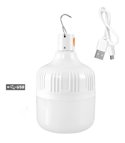 Foco Led De Emergencia 30w, Bala, Recargable, Usb, 8-6hrs