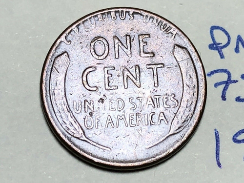 Moneda 1 Centavo Americano Error Acuñacion 1955 Doble Dia (Usado)