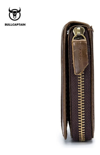 Bullcaptain Cartera Piel Genuina Billetera Qb-025-cf