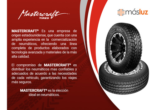 1 Llanta Avenger Gt Mastercraft P215/70r14 96t Sl