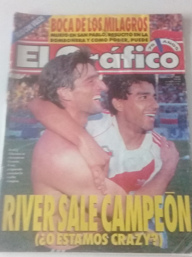El Gráfico 3884 River Sale Campeón Tito Bessone Goleada Boca (Usado)