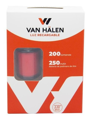 Imagen 4 de 4 de Luz Bicicleta Trasera Van Halen 200 Lumen