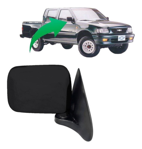 Espejo Derecho Para Chevrolet Luv 2.2  1997-2004 Negro