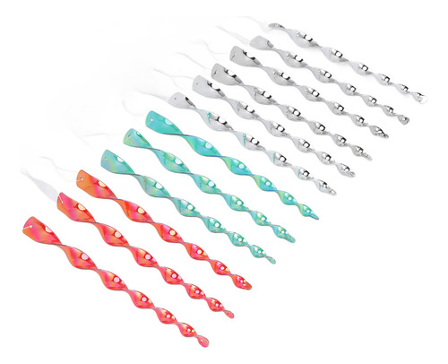 Varillas Espirales Reflectantes Para Pájaros, 12 Piezas, Rep
