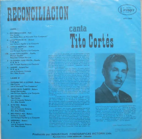 Reconciliación - Tito Cortés Lp Vinilo Acetato (Usado)