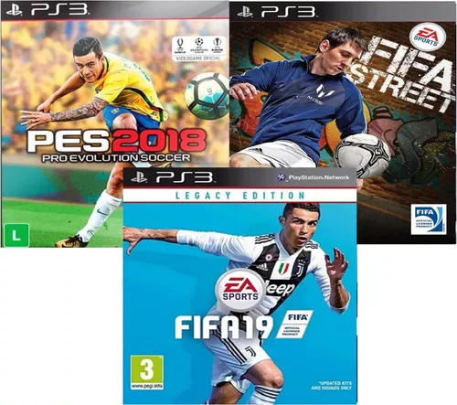 Kit 3 Jogos FIFA STREET + FIFA 18 + FIFA 19 – Alabam