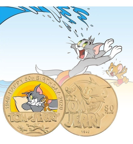 Moneda Conmemorativa Animada De Dibujos Animados De Tom Meta