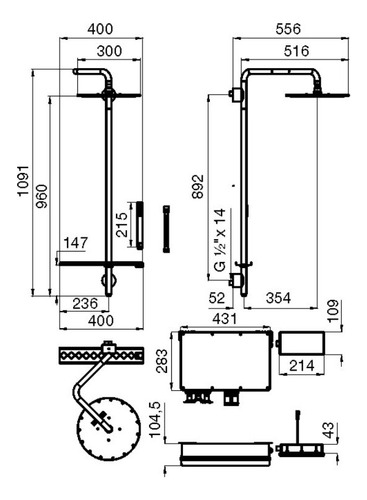 Grifería Fv Clip Para Ducha Monocom/termostático 0130/n4 Cr Cromado Cromado