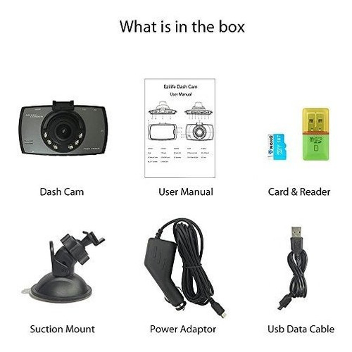 Fhd Dash Cam 2.7 Inch Display Loop Recording Sensor 4t
