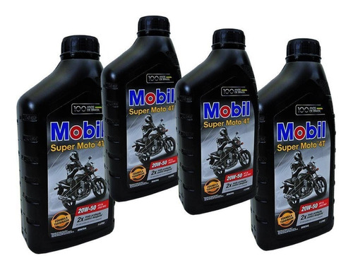 Óleo Móbil Super Moto 4t 20w50 Mineral Caixa 24 Litros