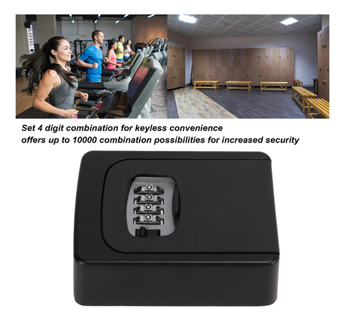 Caja De Seguridad Negra Para Guardar Llaves, 4 Dígitos, Mont