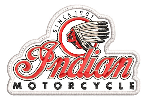 Parche Bordado Indian Motorcycle 10.5x7cm. Apache Calidad