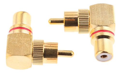 ... 2 Adaptadores Rca De Ángulo Recto Macho A Hembra De 90