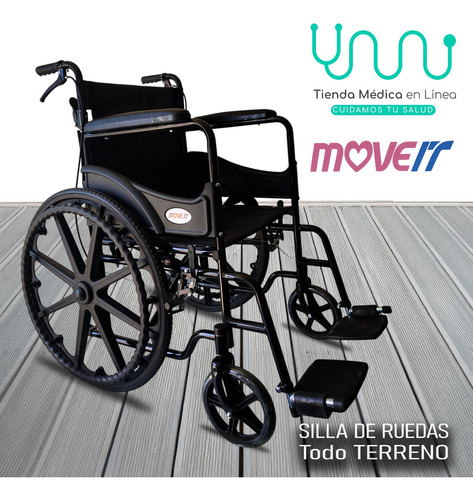 Silla De Ruedas Todo Terreno Frenos Respaldo Abatible Viaje