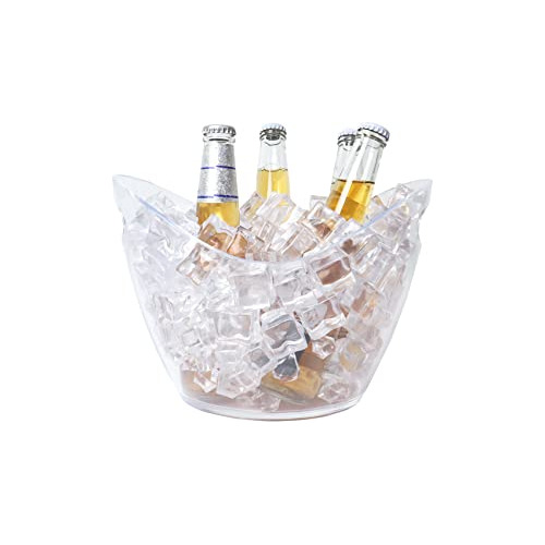 3l Ice Bucket Clear Acrylic Drink Bucket, Plastic Ice B...