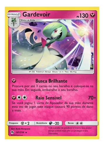 Kit Carta Pokémon Gardevoir Kirlia Ralts Tempestade Prateada