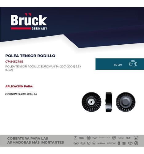 Polea Tensora Vw Eurovan 2000 Bruck 074145278e