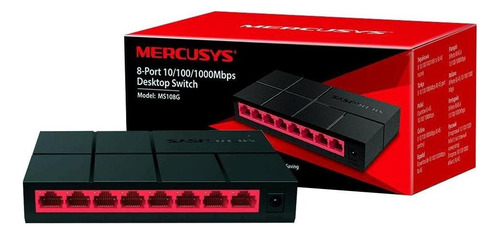Switch De Mesa Mercusys De 8 Portas 10 100 1000mbps Ms108g