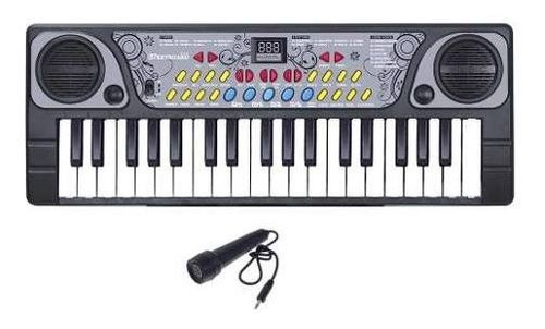 Piano Teclado Infantil Microfone Cantar Brinquedo Musical