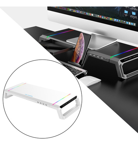 Ordenador Portátil De Pantalla Soporte Elevador Rgb 4 Usb