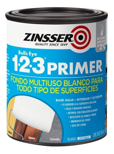 Imagen 1 de 3 de Pintura 123 Primer Zinsser Fondo Imprimante Rust Oleum X 1 L