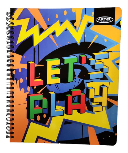 Cuaderno Universitario Gamers Artel Let´s Play 100hjs. 7mm. 