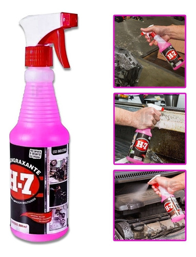 Desengraxante H-7 500 Ml Limpeza Pesada Spray C/aplicador