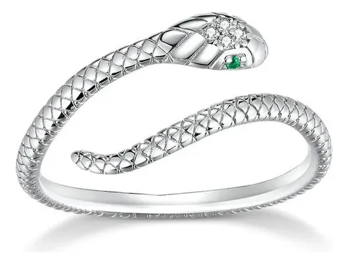 Anillos de plata en forma de serpiente clearance