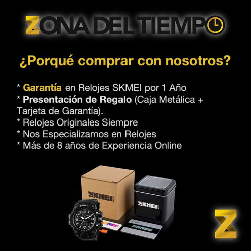 Skmei 1251 Hombre Deportivo Sumergible 50m C Estuche Gtia 1a