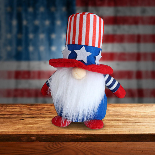 Peluche De Gnomos Patrióticos Adornos De Peluche Con Rayas Y