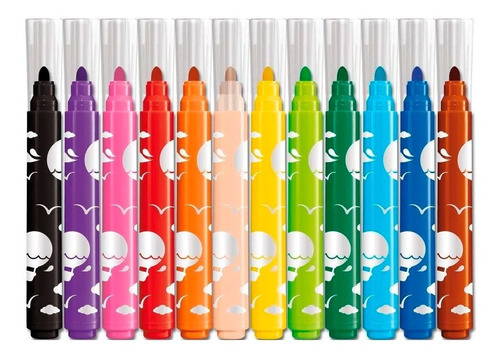 Imagen 2 de 5 de Marcadores Maped Color Peps Jumbo X 12 Colores Educando