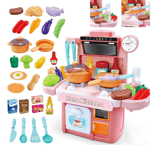 Juguete De Cocina Infantil Con Funciones De Luz, Sonido Y Ag