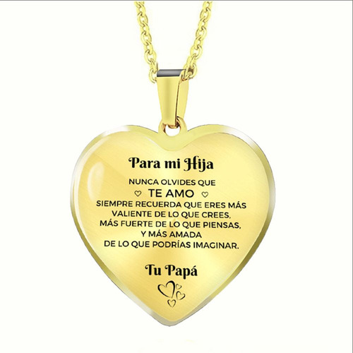 Collar Con Colgante En Forma De Corazón Español Para Mi Hija