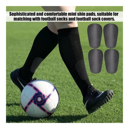4pcs Minilegging Fútbol Ultraligeros Fibra Carbono Sintética