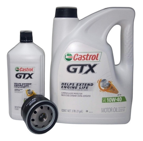 Kit Aceite Renault 16v Castrol Gtx 10w40 5cuartos + Filtro