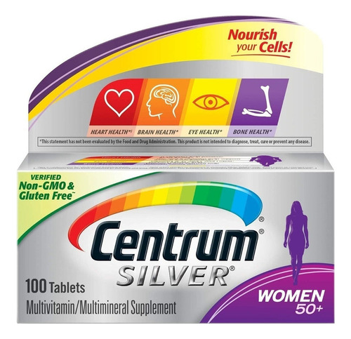 Centrum Silver Women, 50+  100 Unidades, Paquete De 3