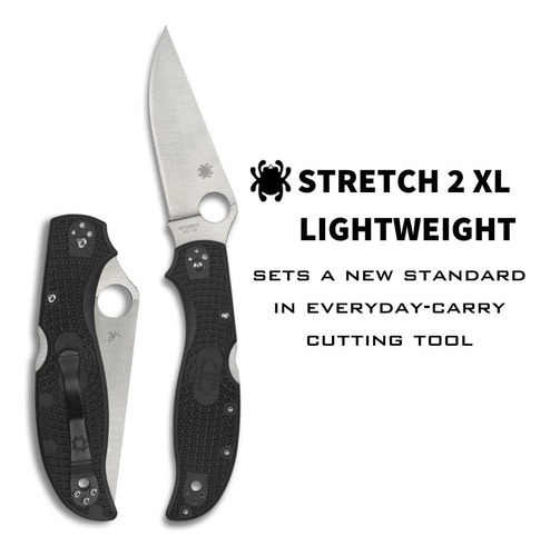 Spyderco Stretch 2 Xl Lockback Knife C258pbk Vg-10 Stainless