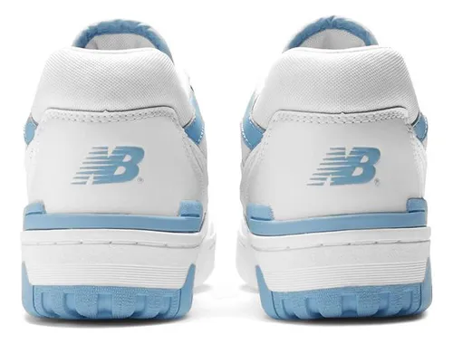Tenis New Balance 550 Mujer-blanco/celeste