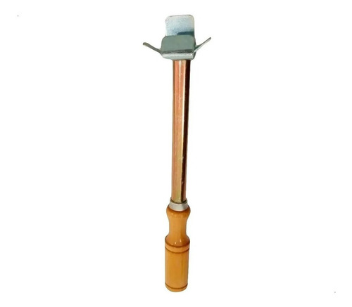 Imagen 2 de 5 de Agarradera Saca Fuentes 36 Cms Acero Inoxidable Madera