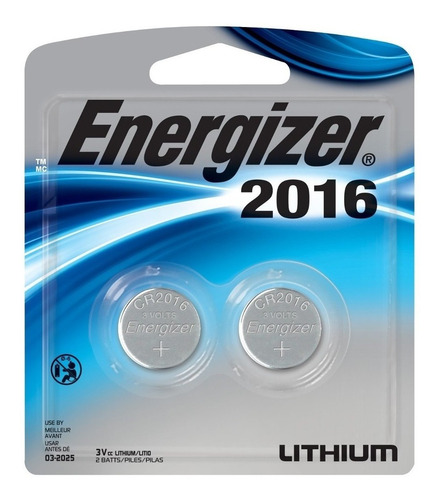 Bateria Botao Energizer 2016 Lithium 3v Cartela Com 2 Cr2016
